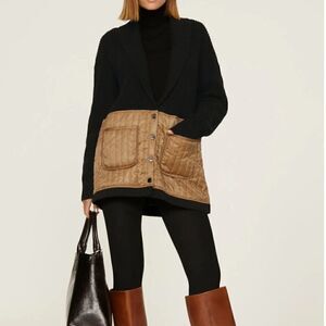 Central Park West Black and Tan Cardigan